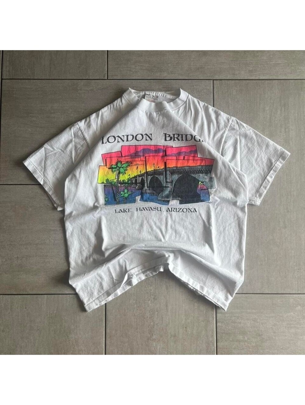 Vintage Oneita London Bridge Lake Havasu Arizona White L